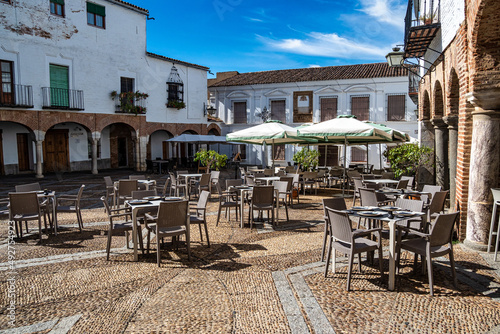 Small Square, Plaza Chica in Zafra, province of Badajoz, Extremadura, Spain