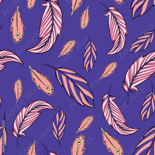 Vector seamless pattern with boho dreamcatchers. Flat style