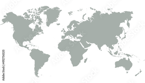 Fototapeta Naklejka Na Ścianę i Meble -  World map. Color vector modern.	