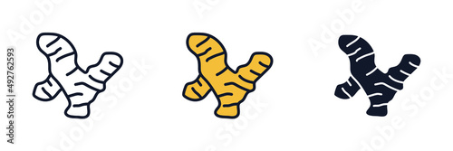 ginger icon symbol template for graphic and web design collection logo vector illustration