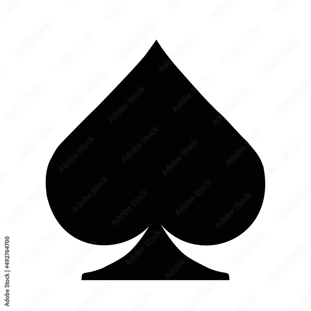 Fototapeta premium Black Spades casino icon. Vector illustration 