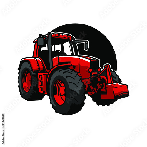 tracktor farm vector illustration design photo