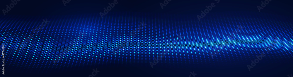 Technology background vector illustration. Digital blue web banner. Sound waves and motion waves. Technology background vector illustration. Digital blue web banner. Sound waves and motion waves.