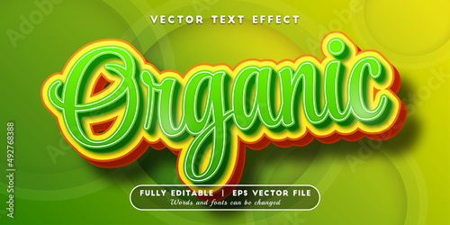 Text effects 3d organic, editable text style