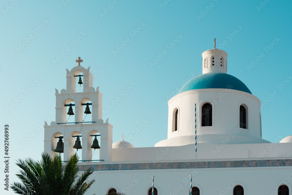 The church of Panagia in Oia village on Santorini island, Cyclades, Greece