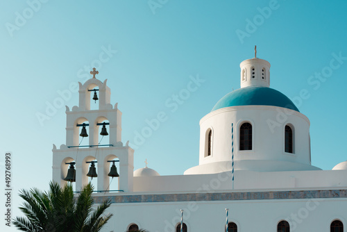 The church of Panagia in Oia village on Santorini island, Cyclades, Greece