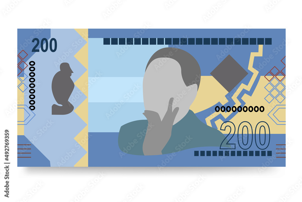 Angolan Kwanza Vector Illustration. Angola money set bundle banknotes ...
