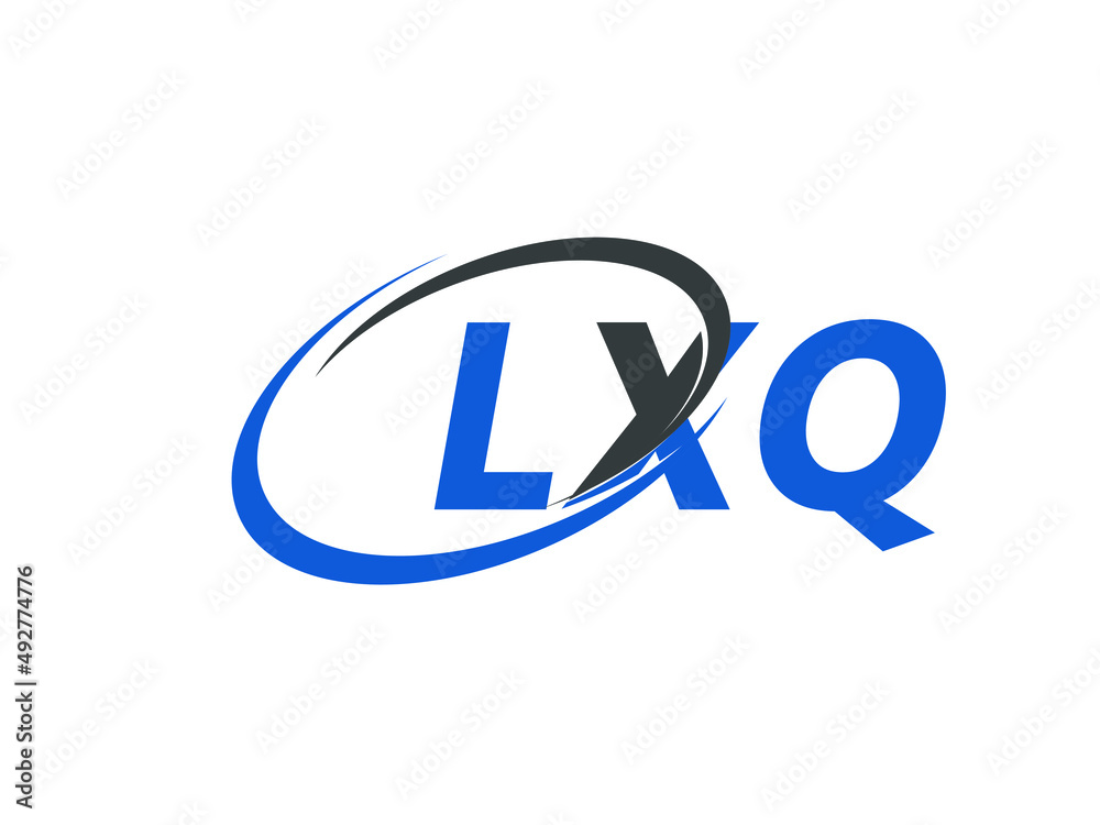 LXQ letter creative modern elegant swoosh logo design LXQ letter creative modern elegant swoosh logo design