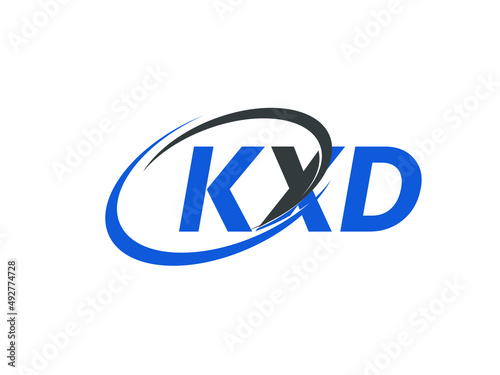 KXD letter creative modern elegant swoosh logo design