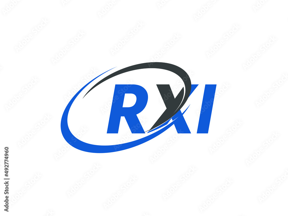 RXI letter creative modern elegant swoosh logo design RXI letter creative modern elegant swoosh logo design