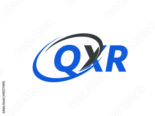 QXR letter creative modern elegant swoosh logo design