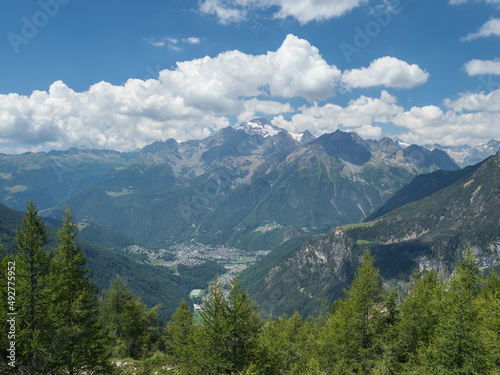 Mountain landscape of Italian Alps near Val Malenco