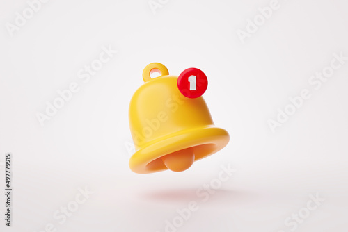 Schilderij op canvas Bell reminder notification alert or alarm icon sign or symbol for application we