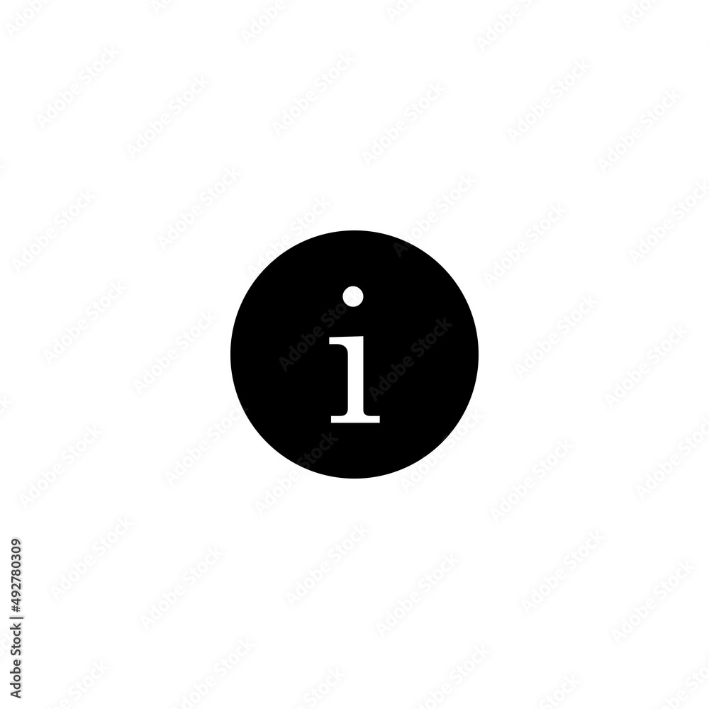 Information vector black icon. Info sign, idea button isolated on white background Information vector black icon. Info sign, idea button isolated on white background