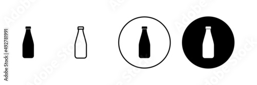 Bottle icons set. bottle sign and symbol