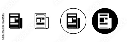 Newspaper icons set. news paper sign and symbolign