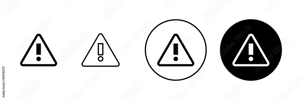 Exclamation danger icons set. attention sign and symbol. Hazard warning attention sign Exclamation danger icons set. attention sign and symbol. Hazard warning attention sign