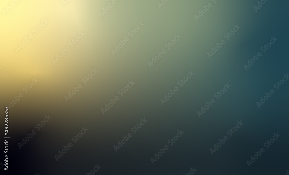 Dark old vintage gradient colorful blurred effect background template. Deep sea, gray, yellow, blue colors design.