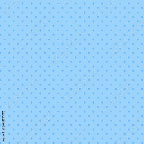 vector seamless pattern, blue stars on light blue background, geometric wallpaper graphic design
