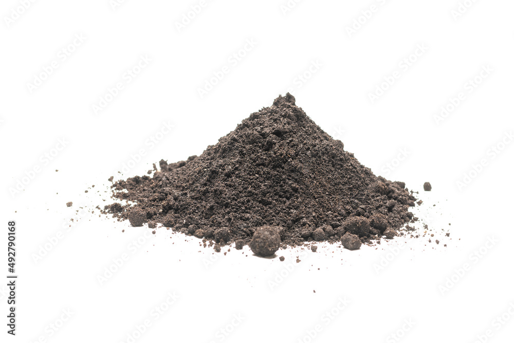 Black land for plant isolated on white background. Black land for plant isolated on white background.