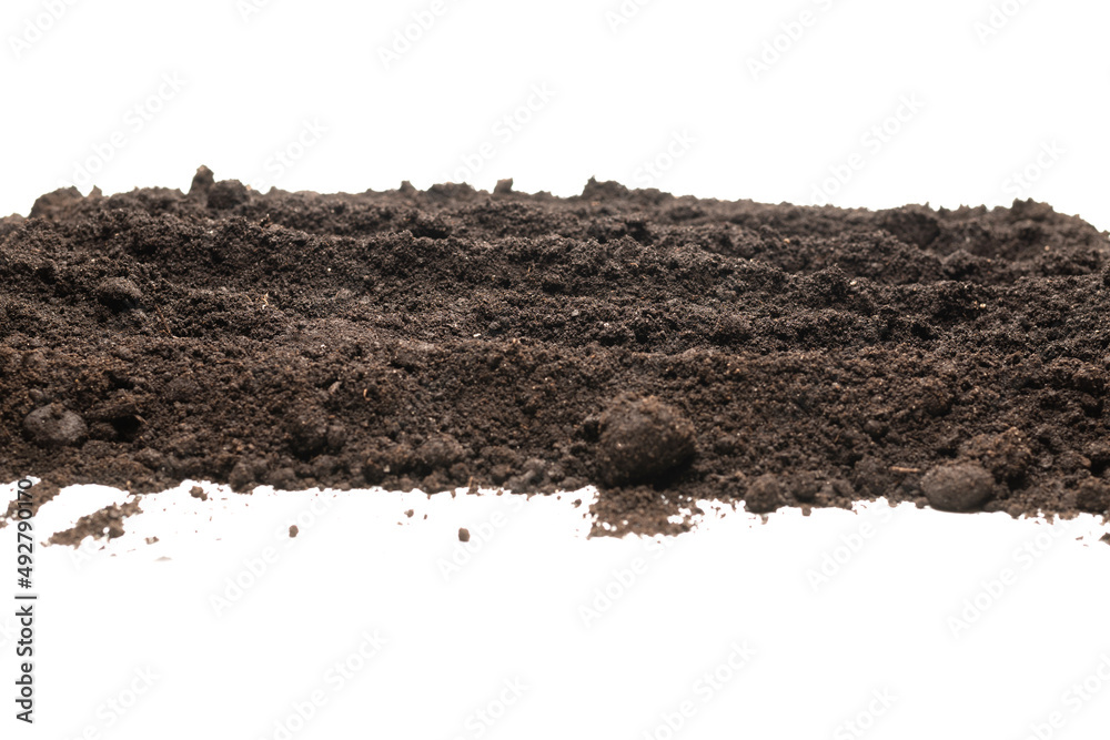Black land for plant isolated on white background. Black land for plant isolated on white background.