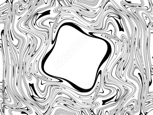 black and white background with Square Frame in center