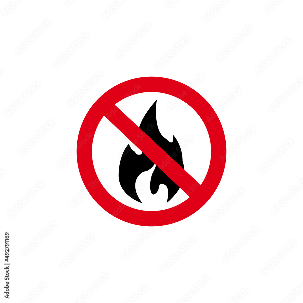 No fire sign design vector isolated No fire sign design vector isolated