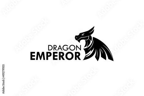 Dragon emperor logo design template