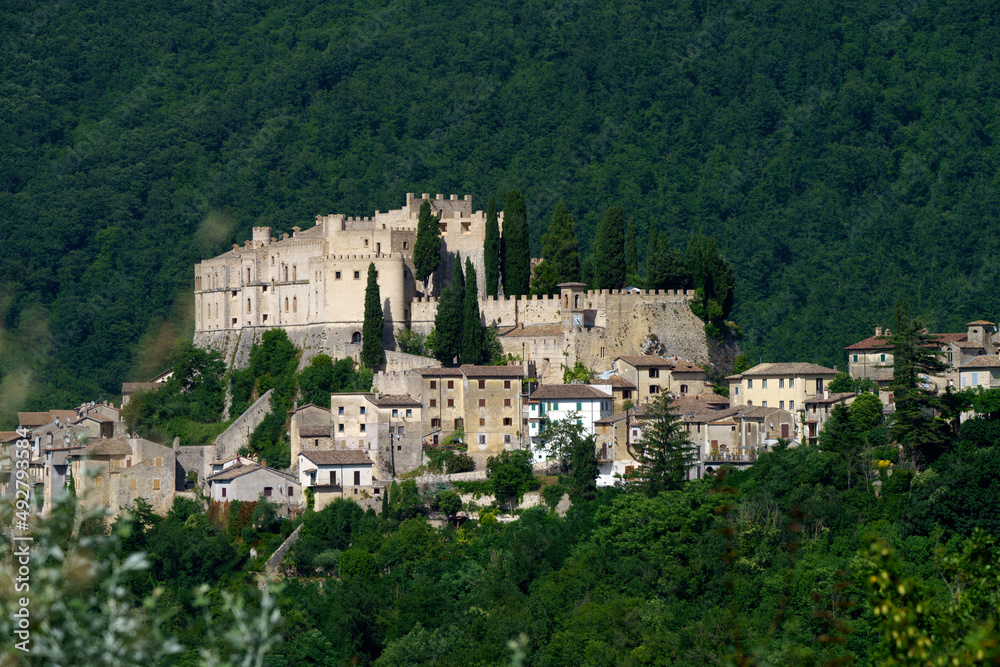 Rocca Sinibalda, old town in Lazio, Italy