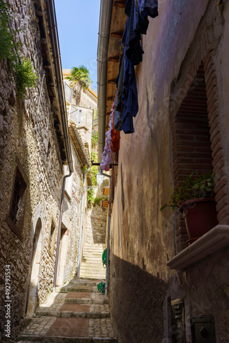 Veroli, historic town in Frosinone province, Italy, by morning