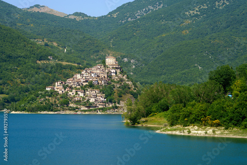 Turano lake, in Rieti province, Lazio, Italy photo