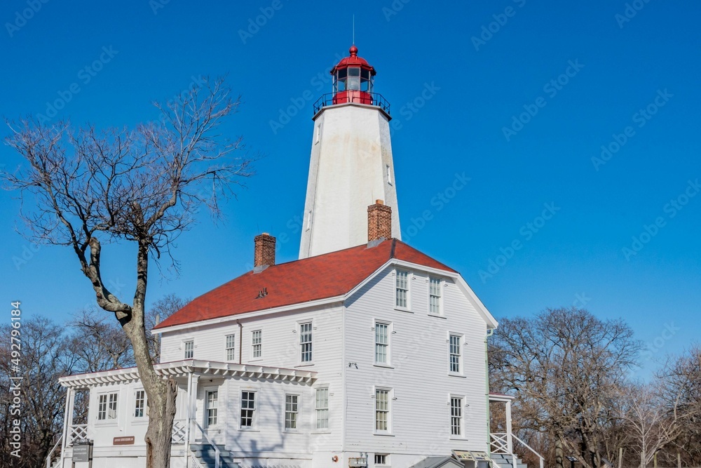 Winter Day at the Lighthouse Keepers Residence, Gateway National Recreation Area, New Jersey, USA Winter Day at the Lighthouse Keepers Residence, Gateway National Recreation Area, New Jersey, USA