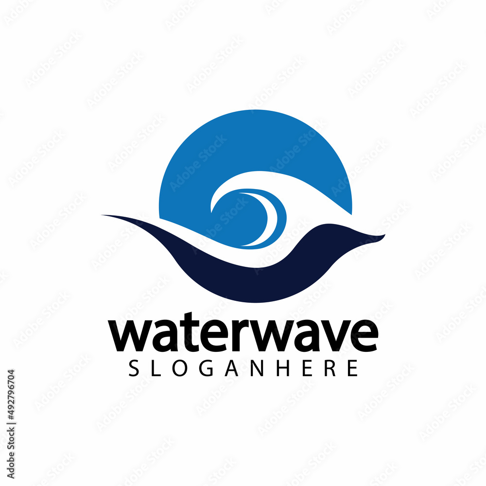 water wave logo design template water wave logo design template