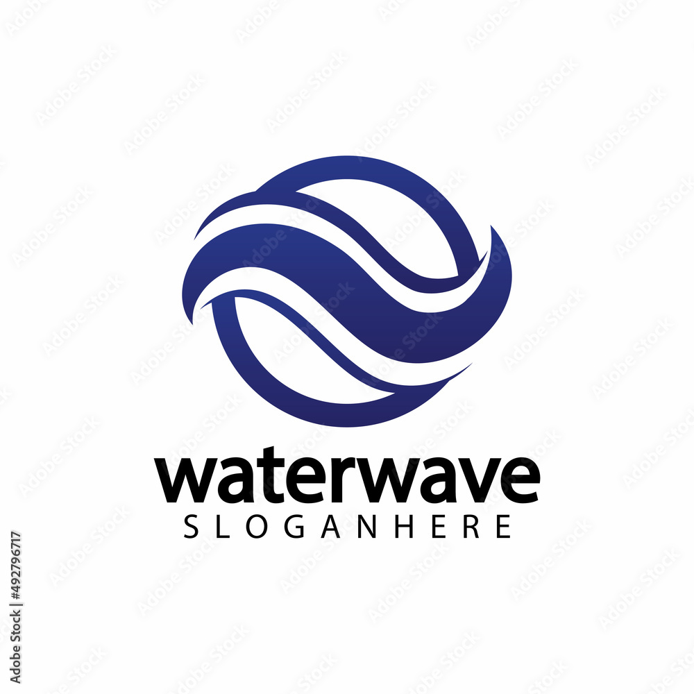 water wave logo design template water wave logo design template
