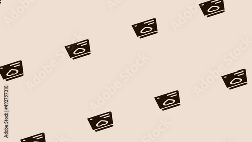 animation of book with heart sign rotating on light pastel background