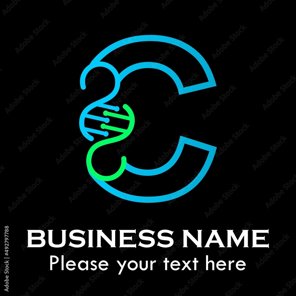 Letter c DNA logo template. Design with chromosome symbol. Suitable for research, science, medical, logotype, technology, lab, molecule, protein, nucleus etc Letter c DNA logo template. Design with chromosome symbol. Suitable for research, science, medical, logotype, technology, lab, molecule, protein, nucleus etc