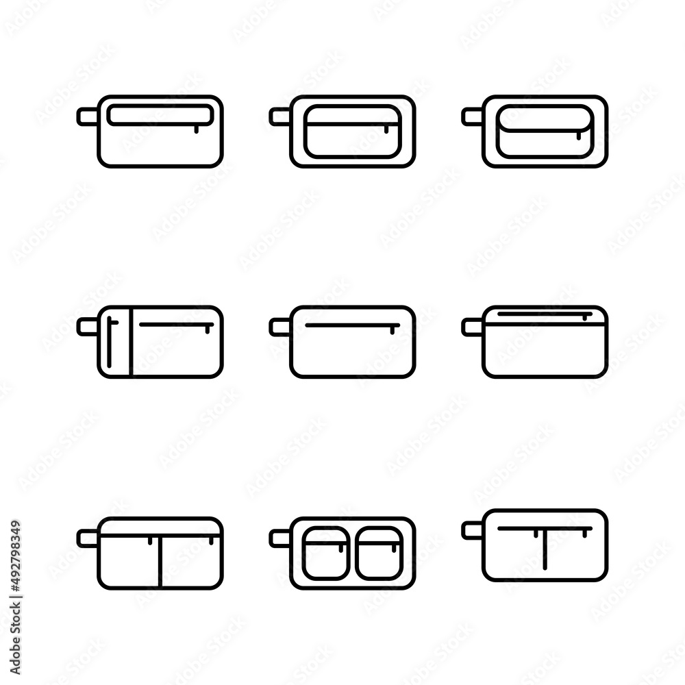 Accessory pouch bag, Vector illustration eps.10 Accessory pouch bag, Vector illustration eps.10