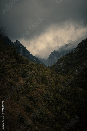 Clouds over the mountains