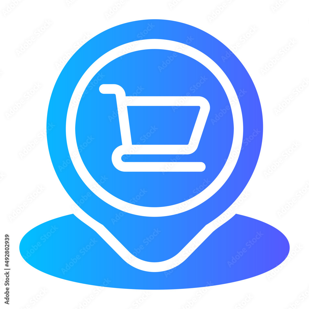 shopping cart gradient icon