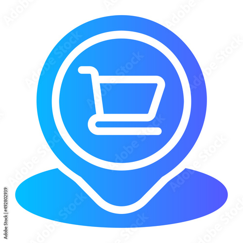 shopping cart gradient icon