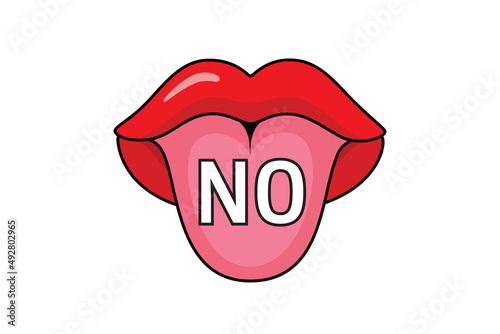 Tongue out logo design