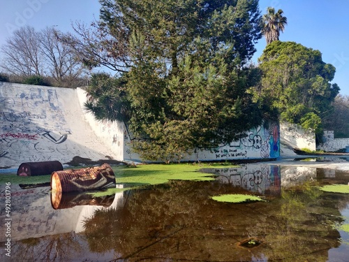 abandoned water park