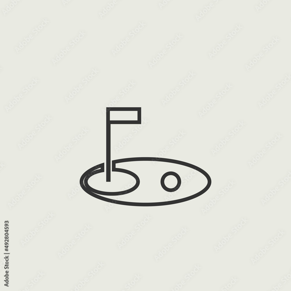 golf vector icon illustration sign 