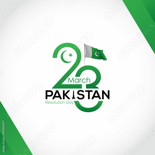 Pakistan national day, 23rd of March resolution day vector illustration