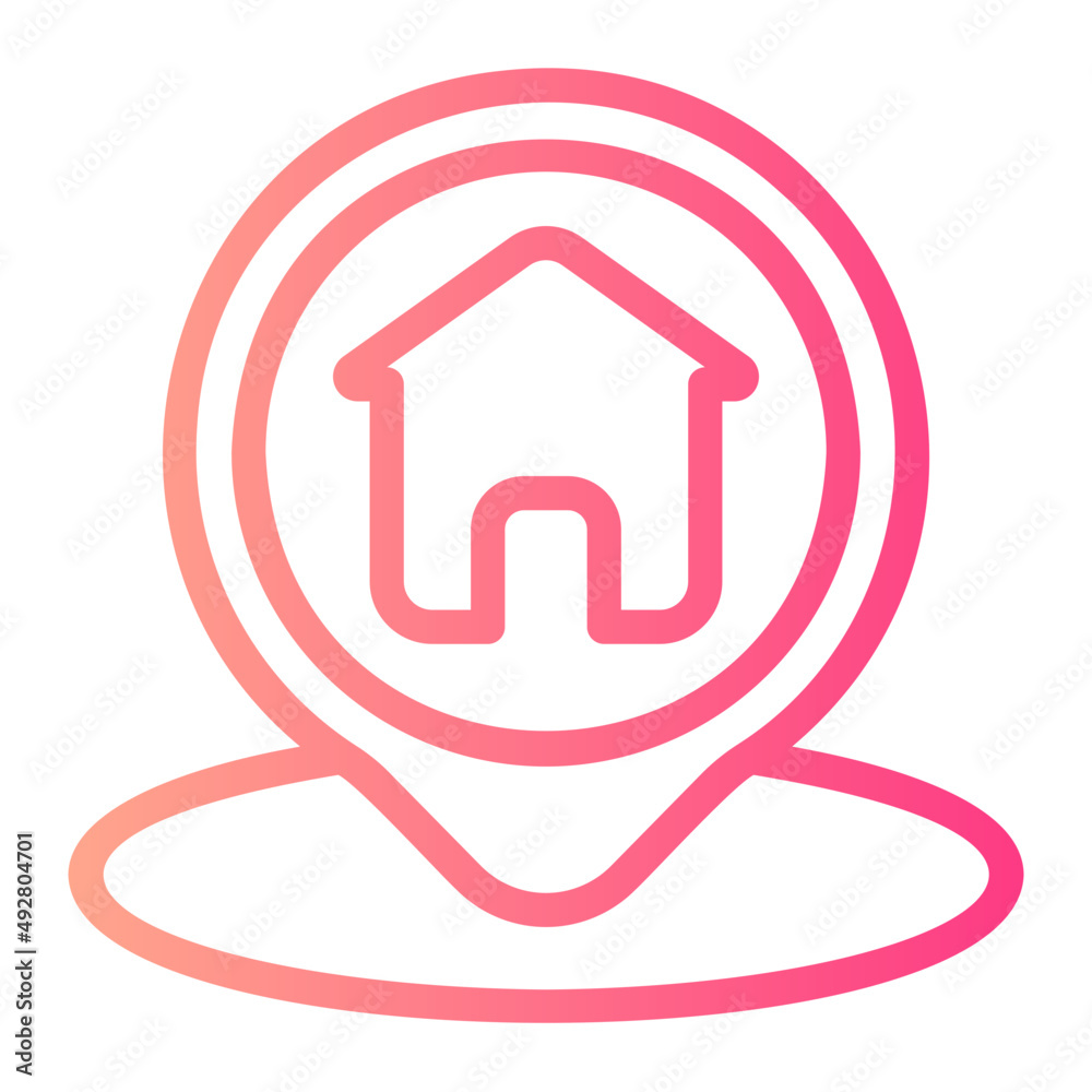 Obraz premium home gradient icon