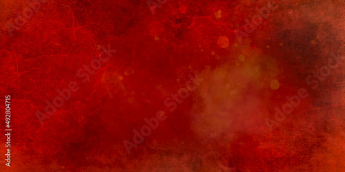 Red dark abstract textured background texture to the point with bright spots of paint. Old Paper Vintage Rich red grunge background texture.