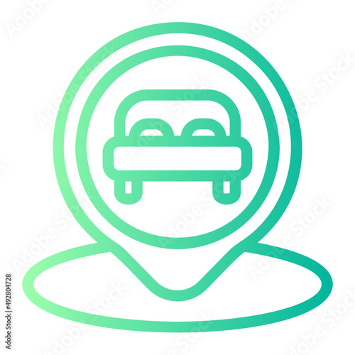 hotel gradient icon