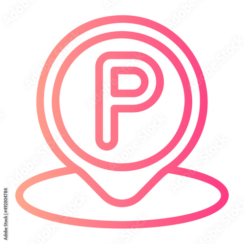 parking gradient icon
