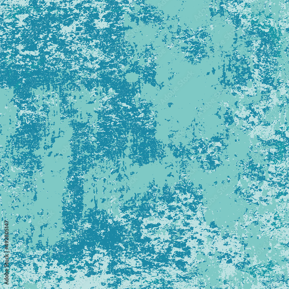 Grunge background turquoise. Abstract scratched texture. Vector graffiti