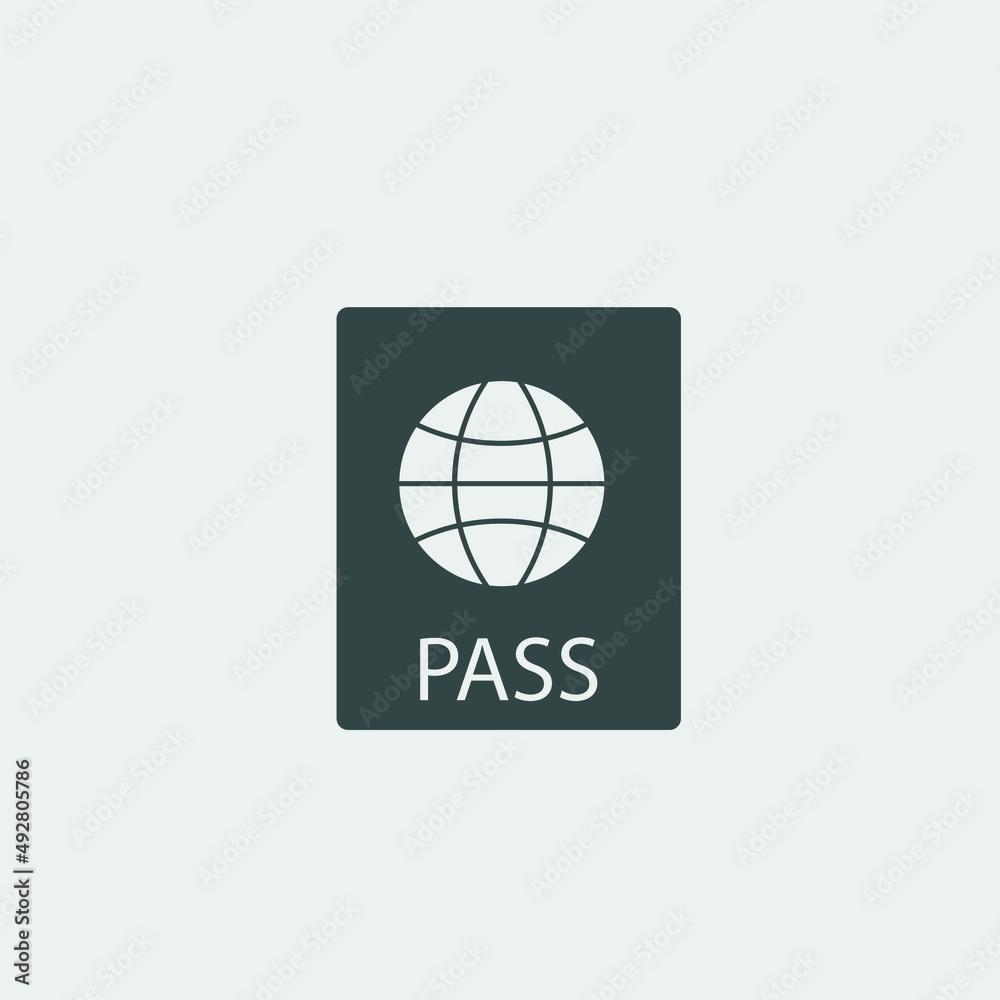 passport vector icon illustration sign passport vector icon illustration sign